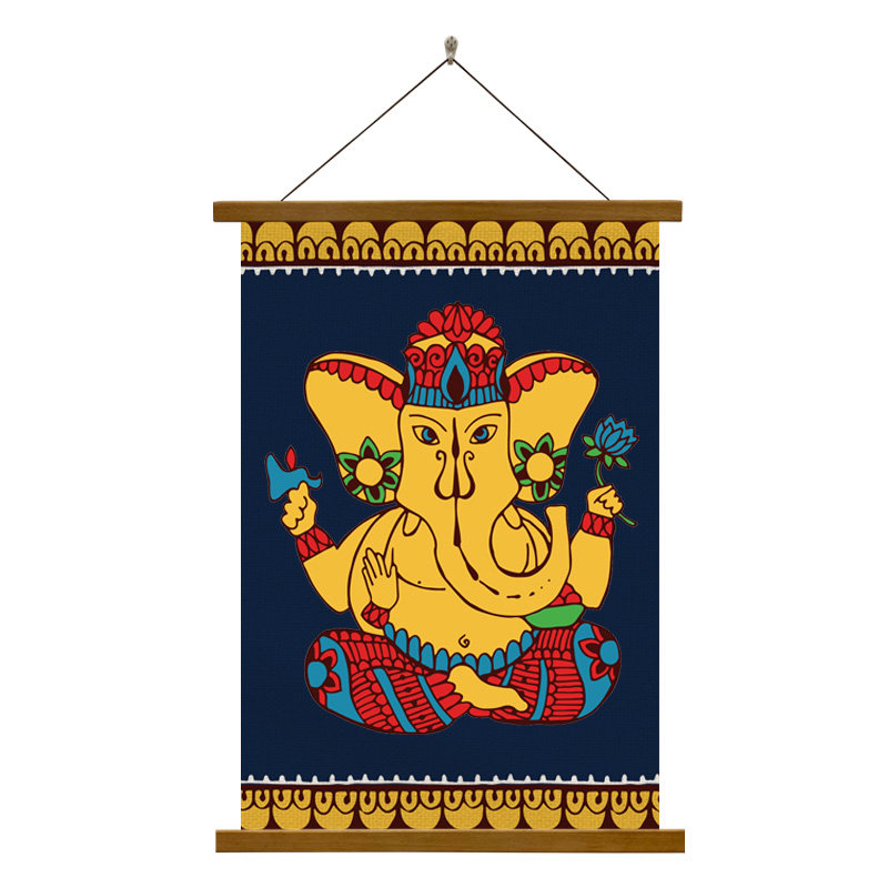 东南亚客厅背景墙装饰画异域风格印度大象民宿卧室现代装饰画