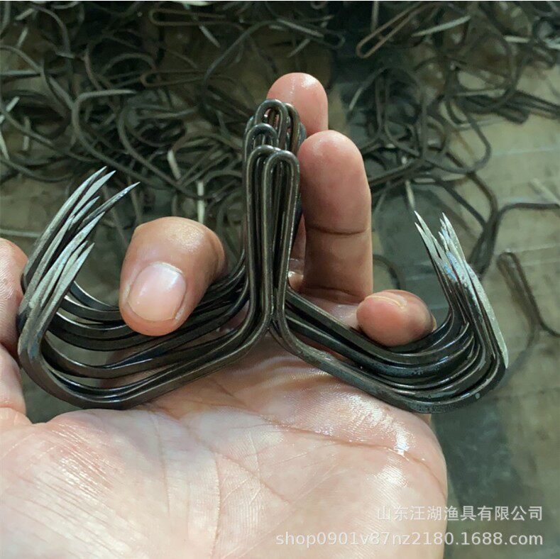 鱼钩汪湖刀锋蝴蝶三角锚钩两爪钩手研钩钓鱼鱼钩