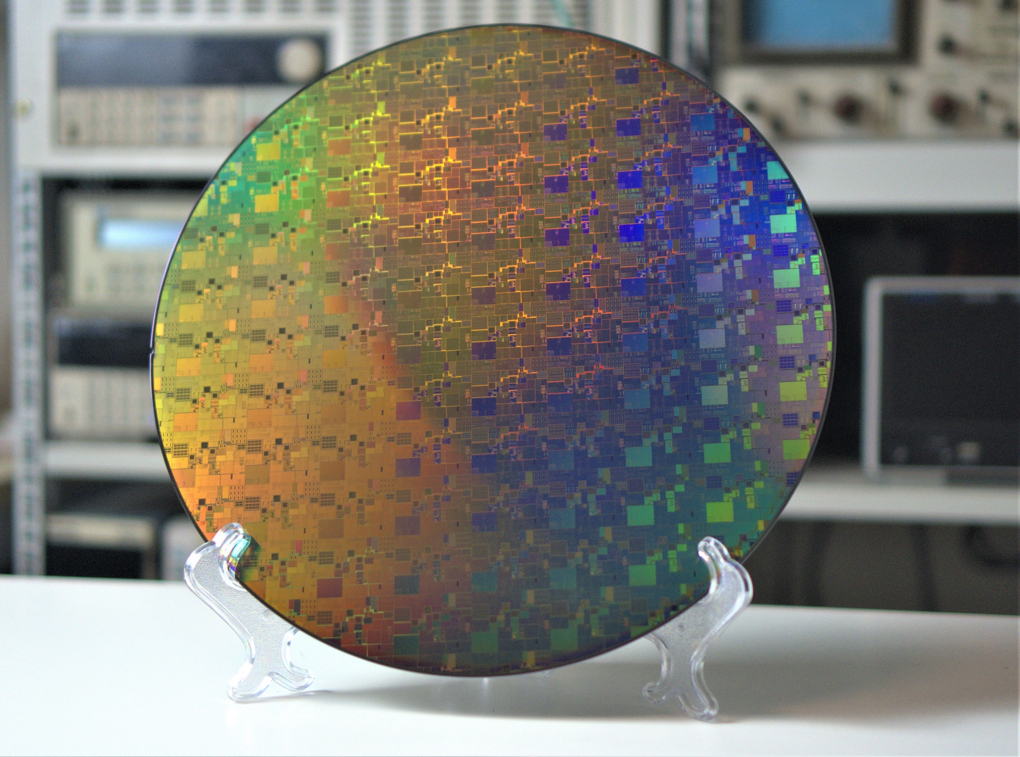 12英寸晶圆wafer光刻片电路芯片半导体硅片摆件展示其它电脑元件