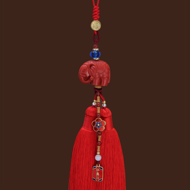 高档汽车车内挂饰朱砂保平平安符男女款手工车挂