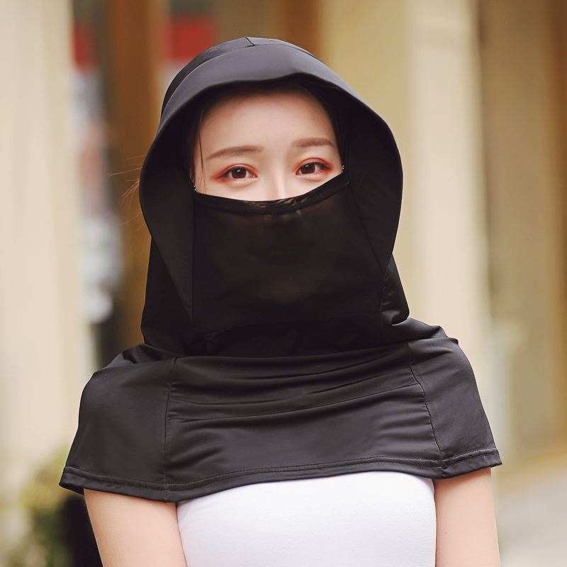 夏季户外开车面部防风防晒面罩全脸女夏防紫外线遮脸颈夏季遮阳