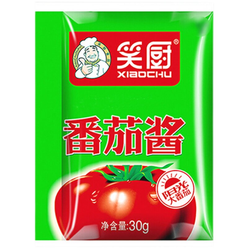 新疆番茄酱笑厨无添加西红柿家用30g25袋小包包装番茄酱