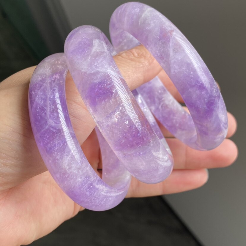 天然水晶巴西薰衣草紫水晶手镯饰品通透助学学业爱情手镯