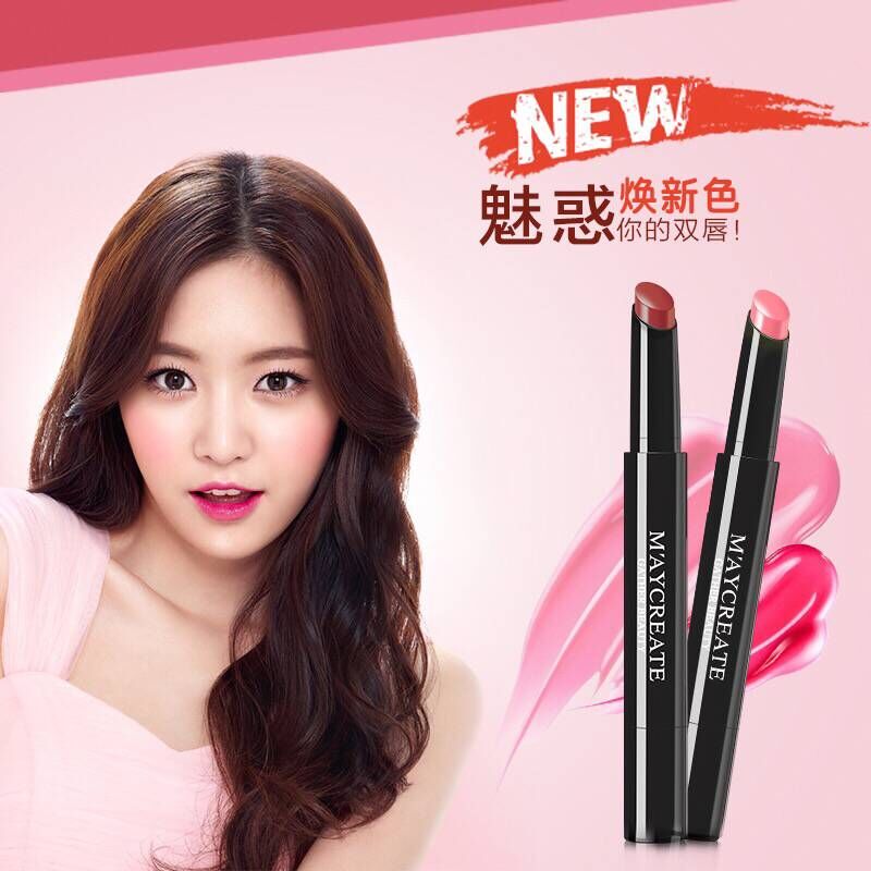 maycreate哑光水润魅惑炫彩口红38g脱色持久保湿唇膏