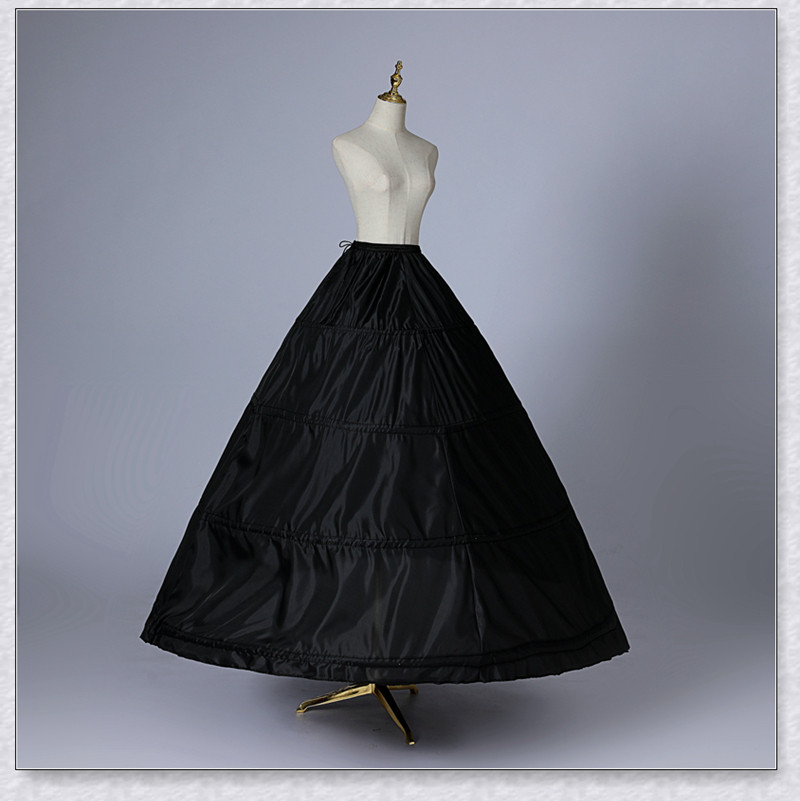 黑色四钢裙撑婚纱长裙礼服走秀内衬裙摆加大其他配件
