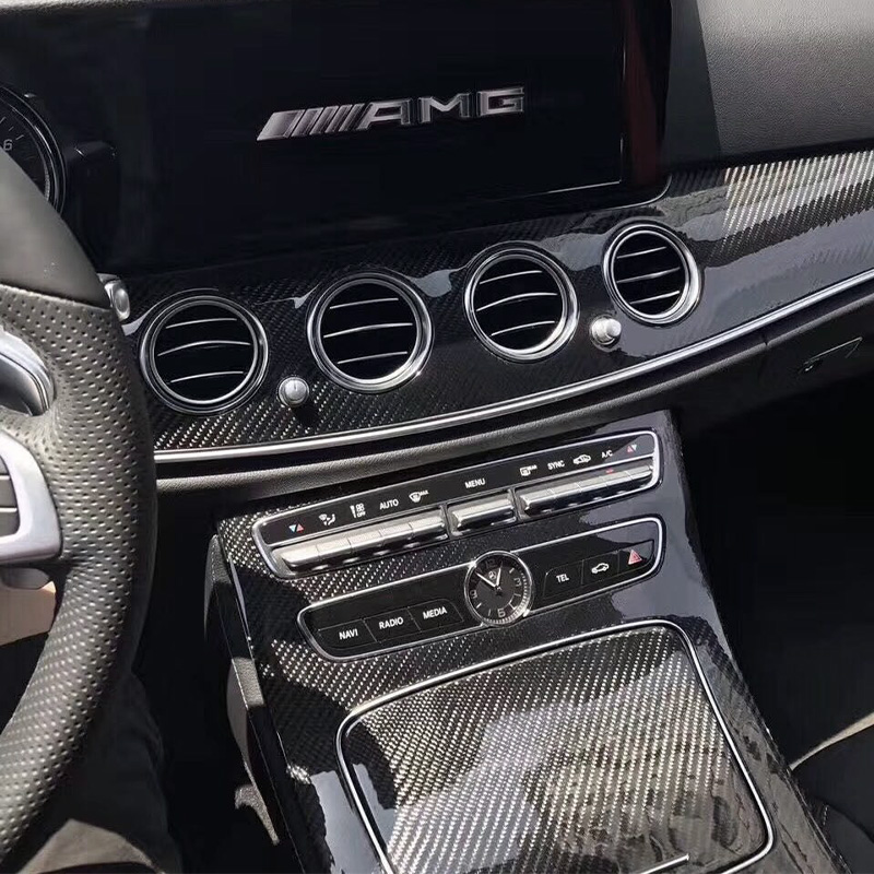 1621新款奔驰e300le260l改装碳纤维内饰配件中控汽车贴片