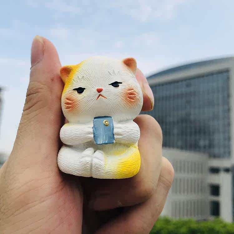 创意日式治愈猫咪摆件迷你家居萌趣可爱喵星人创意礼品
