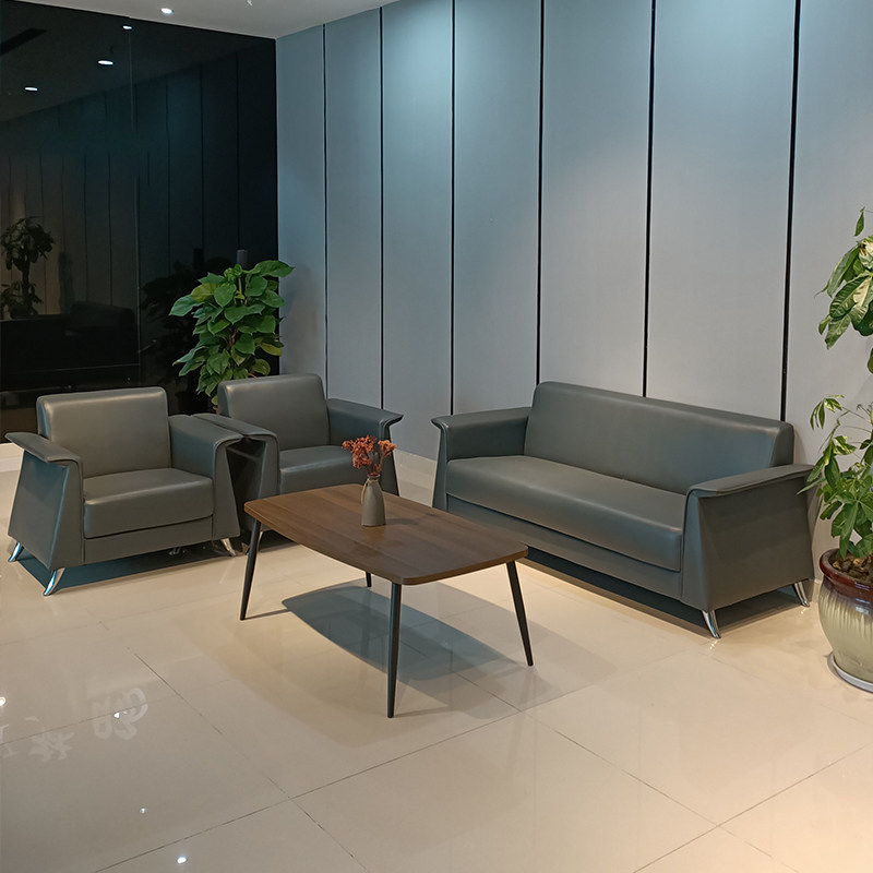 办公沙发简约现代会客区接待办公室沙发茶几组合商务洽谈公司沙发