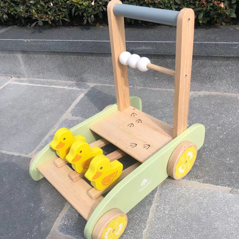 toywoo儿童玩具木制学步女孩成长礼物宝宝手推手推车手推学步玩具