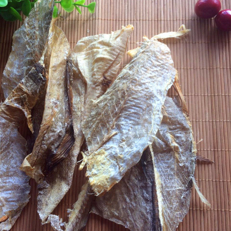 柴鱼皮 柴鱼花生粥 鱼皮 鱼皮干货 海鱼干棒鱼皮250克 凉拌鱼皮