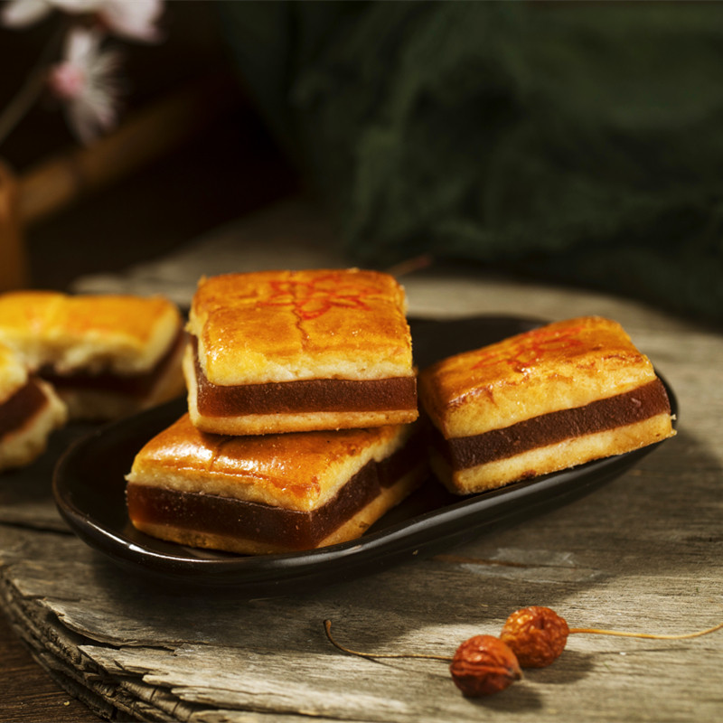 吉祥点心铺酸甜京糕山楂饼天津特产老人小孩零食传统手工小吃糕点