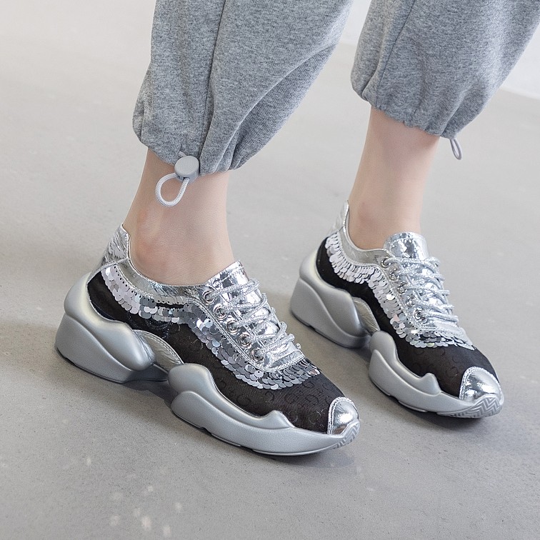 网鞋女透气网面运动鞋2021夏季薄款休闲百搭厚底时尚休闲鞋