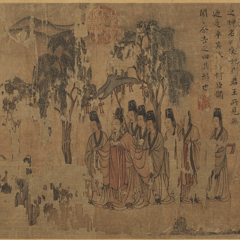 东晋顾恺之洛神赋图卷书法字画人物长卷国画微喷国画