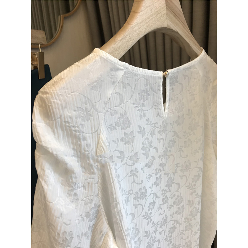 春款女装2022年新款小众原创设计法式小众白色碎花衬衫设计感小众