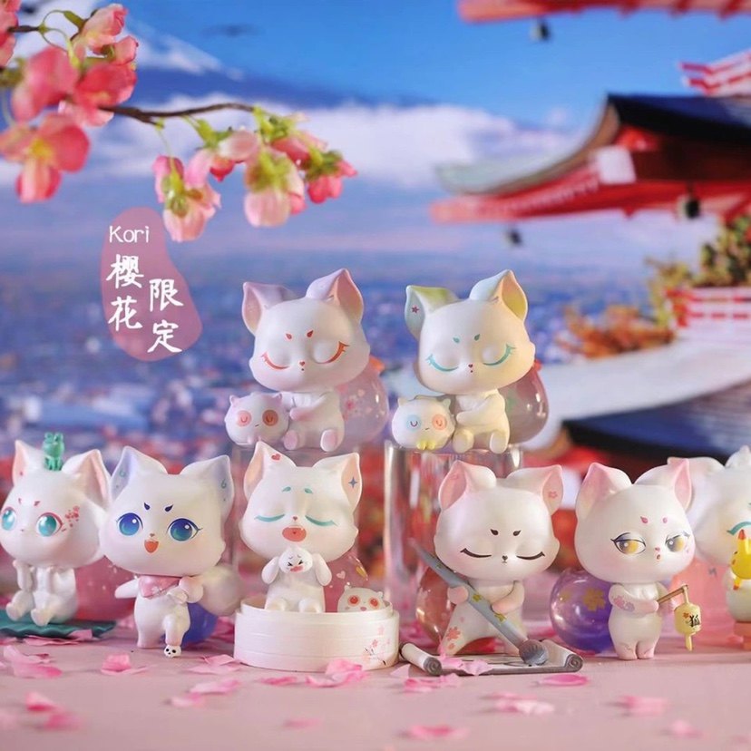 kori摆件可爱玩偶手办潮玩盲盒妖怪镇小狐狸直播间潮玩盲盒