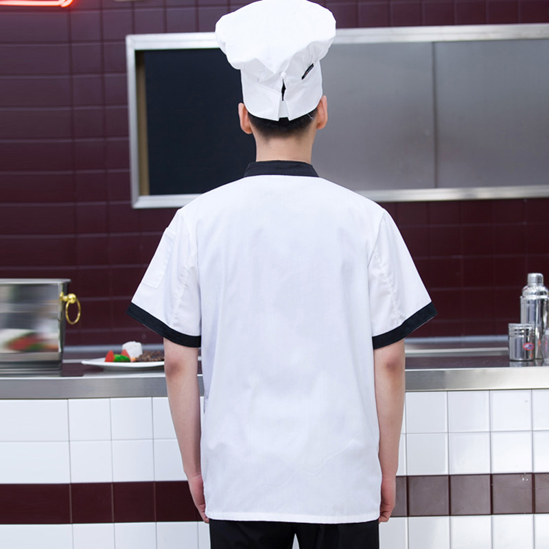 工作服蛋糕面包烘焙白色厨师长袖学校幼儿园食堂工装制服