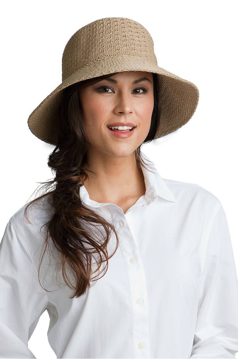 现货美国coolibar编织防晒防紫外线女士高颜值upf50 02269帽子