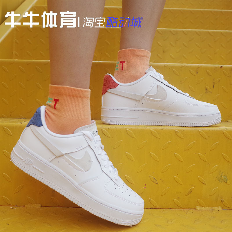 nikeairforce1空军一号af1红蓝鸳鸯解构断钩女子板鞋