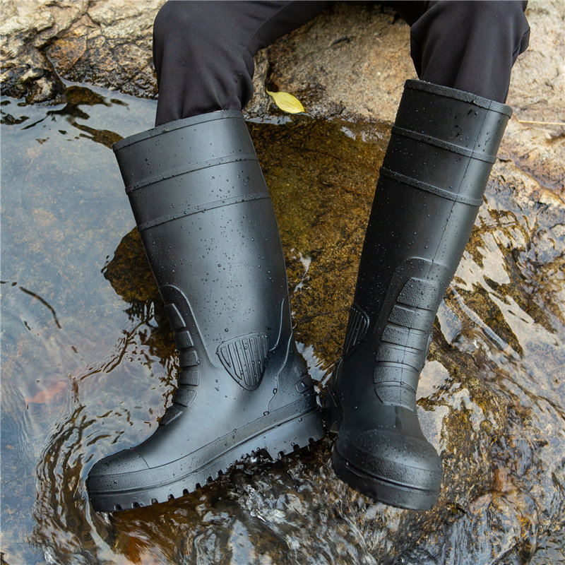 中高雨鞋工作鞋防水工防水长筒胶鞋防滑劳保尚水雨鞋