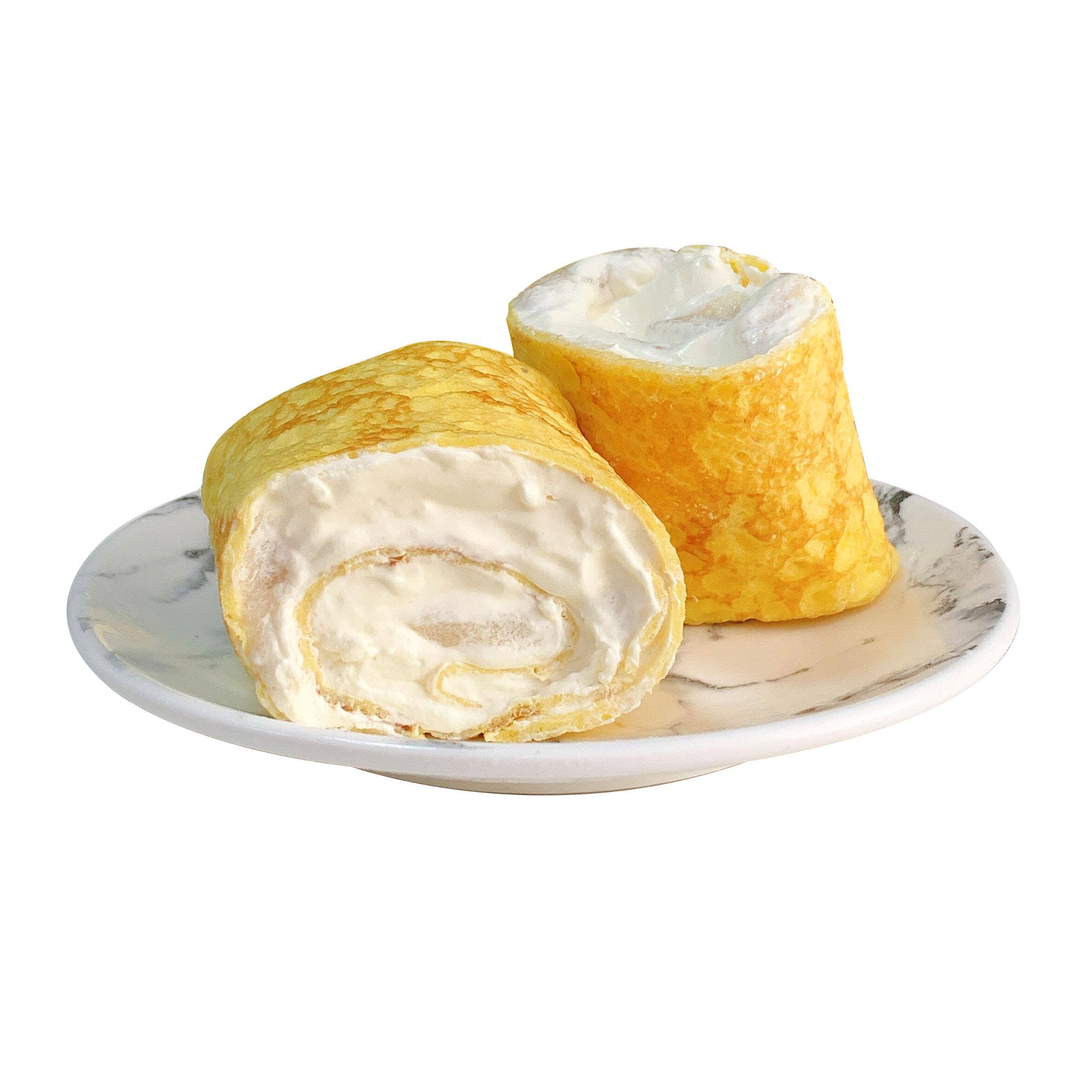 生酮食品榴莲麻薯奶油毛巾卷班蛋糕低碳无糖传统西式糕点