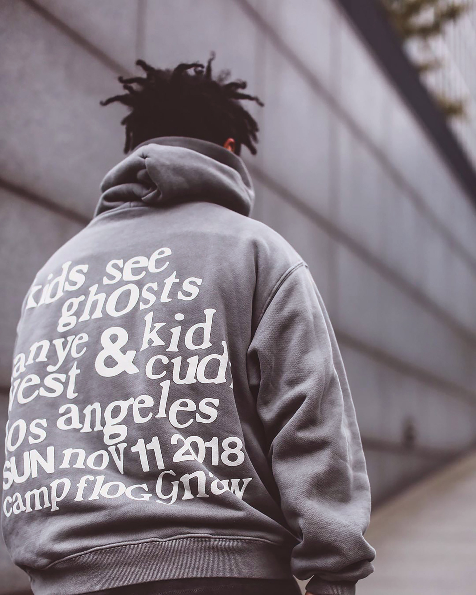 侃爷kanyewestksghoodiecfg限定涂鸦连帽卫衣男宽松加绒高街