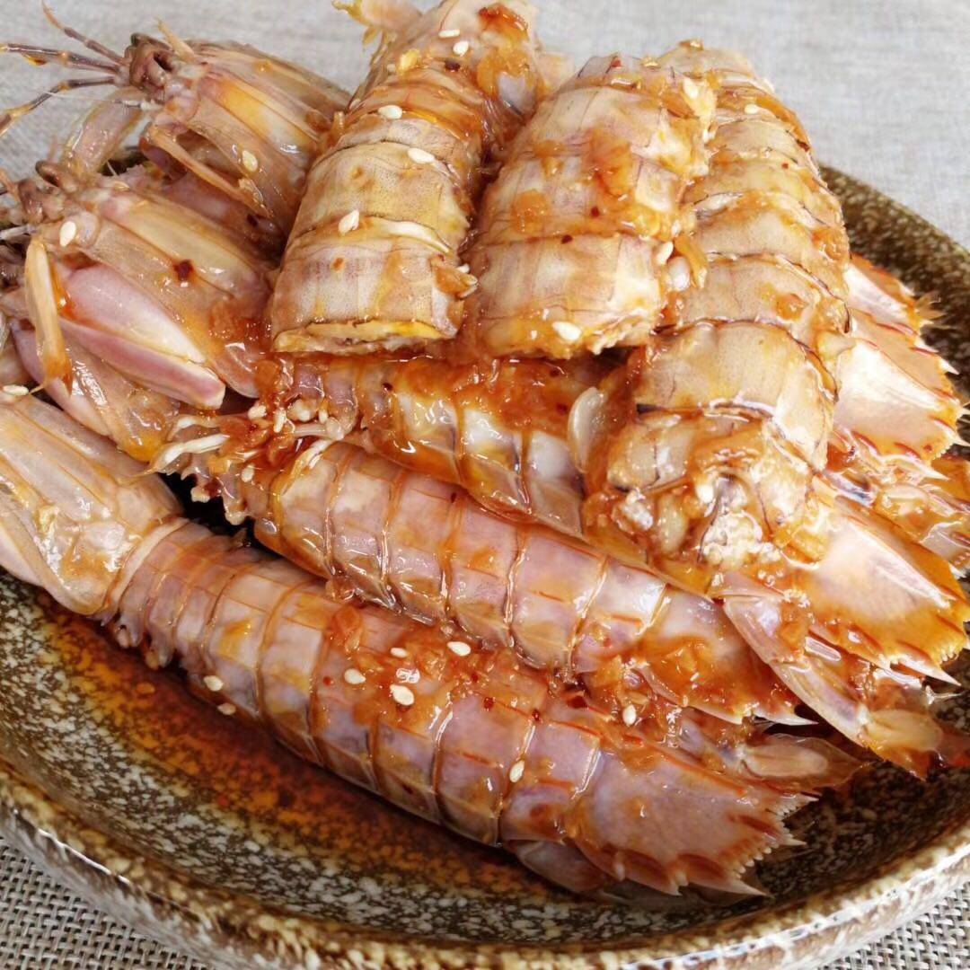 香辣皮皮虾即食虾爬新鲜虾蛄耙虾罐装麻辣琵琶虾类制品