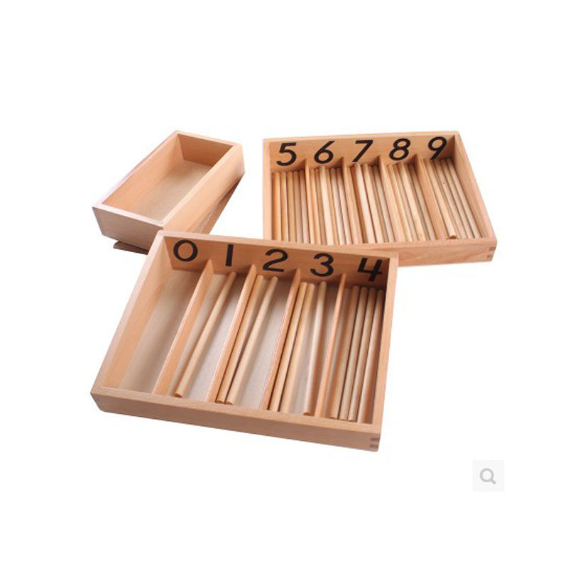 早教蒙式蒙台蒙特梭利教具专业版纺锤棒箱指导0概念蒙氏数学玩具