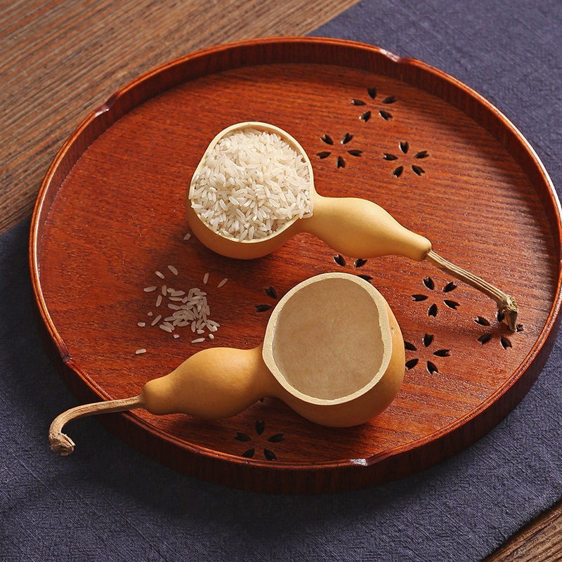 天然葫芦水勺水瓢 茶勺茶则匙荷铲功夫茶具零配件 日式米面竹饭勺
