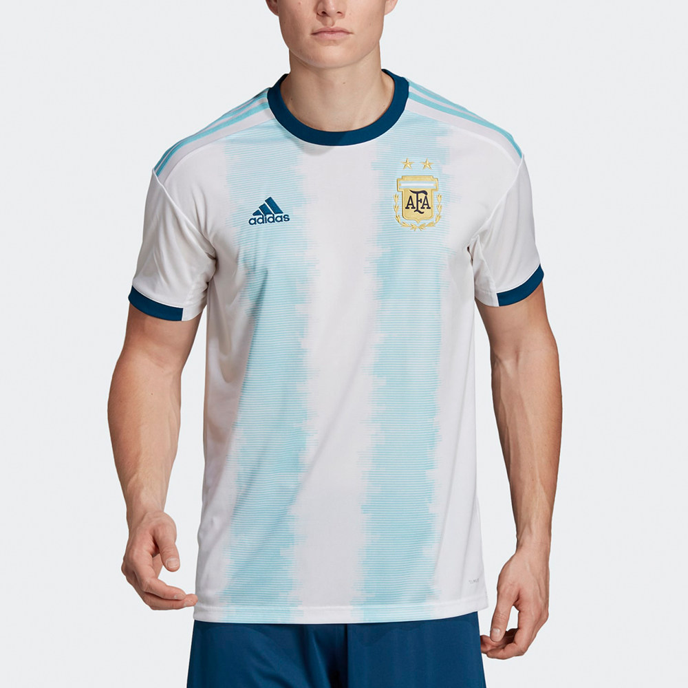 天天正品阿迪达斯2019美洲杯阿根廷主场球迷球衣印字足球服