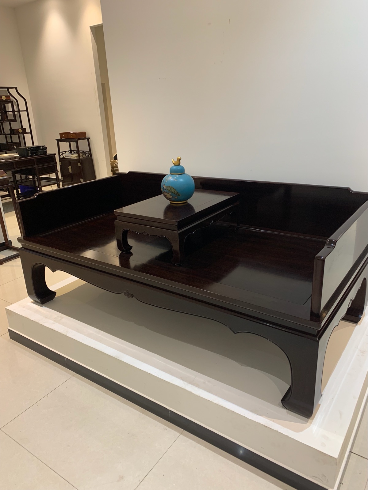 赞比亚新款血檀家具非洲小叶紫檀故宫实木红木罗汉床