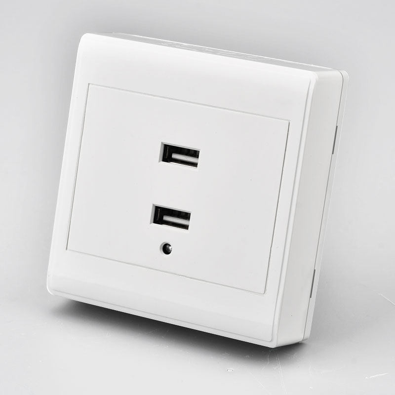 四孔二口36v伏低压usb插座面板工地学校宿舍手机充电usb插座明装