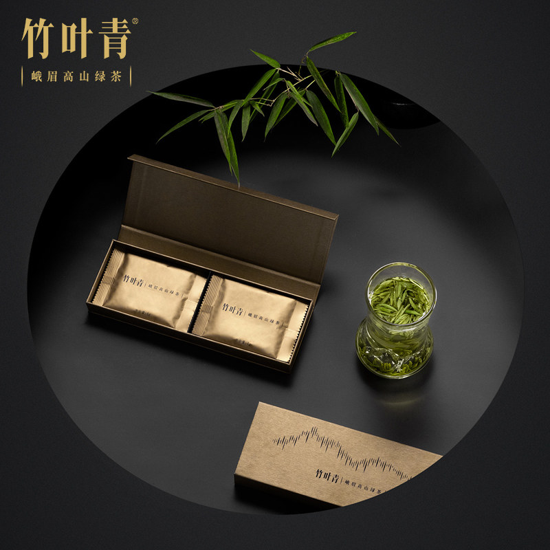 竹叶青茶叶四川峨眉高山高端绿茶官方特级论道礼盒20g4盒顺丰