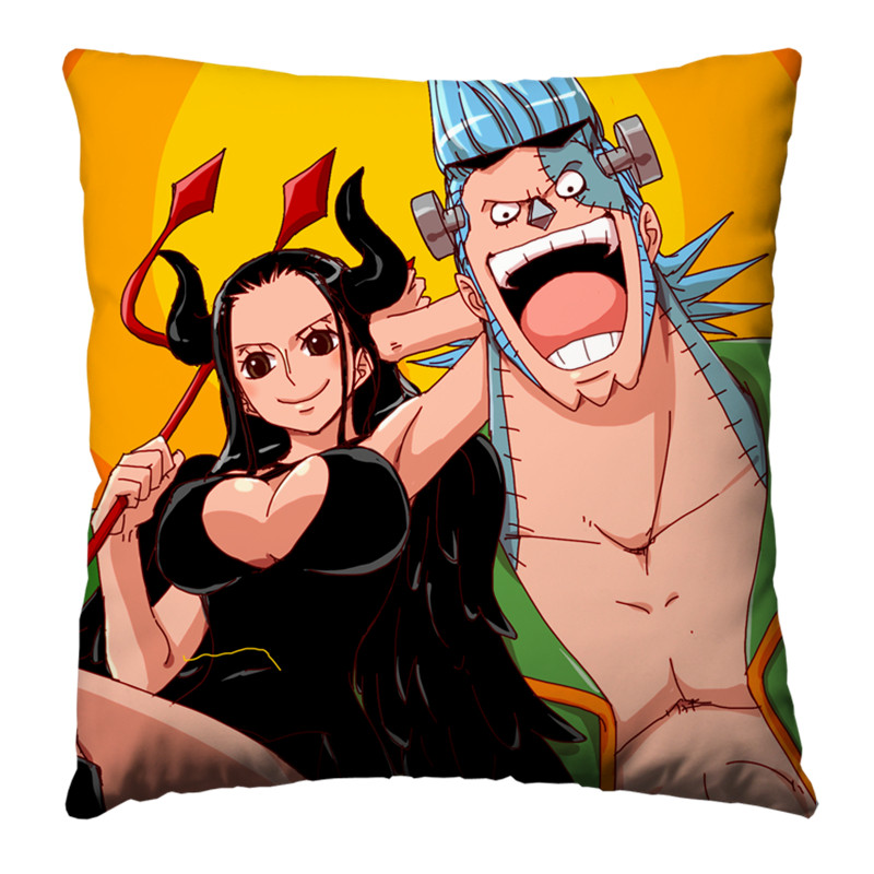 海贼王one piece妮可罗宾周边弗兰奇动漫靠垫抱枕头franky改造人