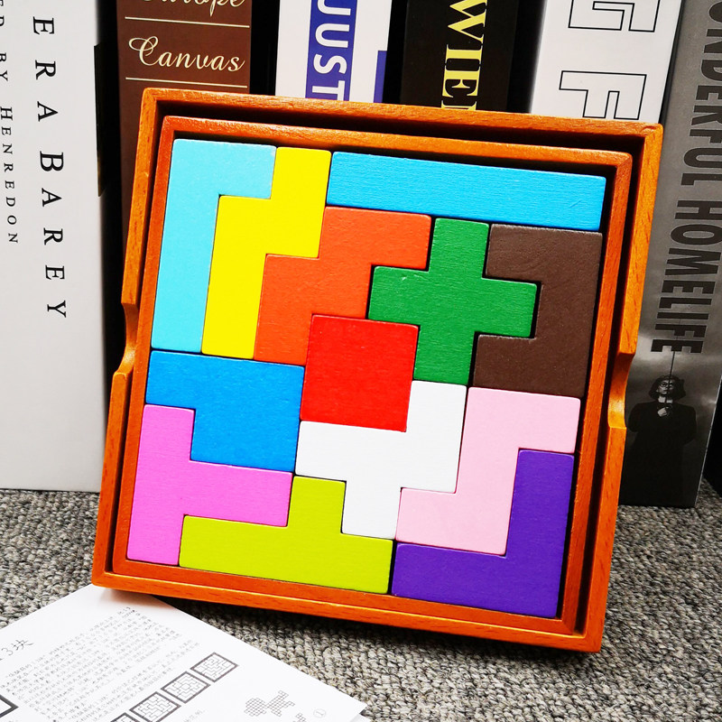 传统益智智力拼图十三伤脑筋巧板拼板孔明锁通关解锁