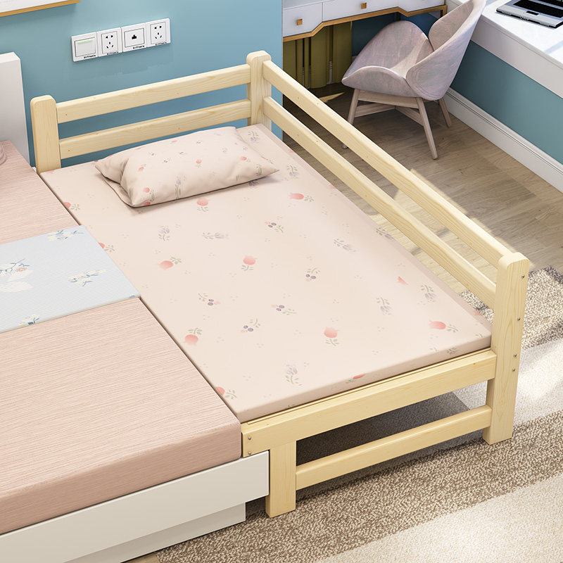 加宽木床拼接床加床拼床边床实儿童童床单人床儿童床