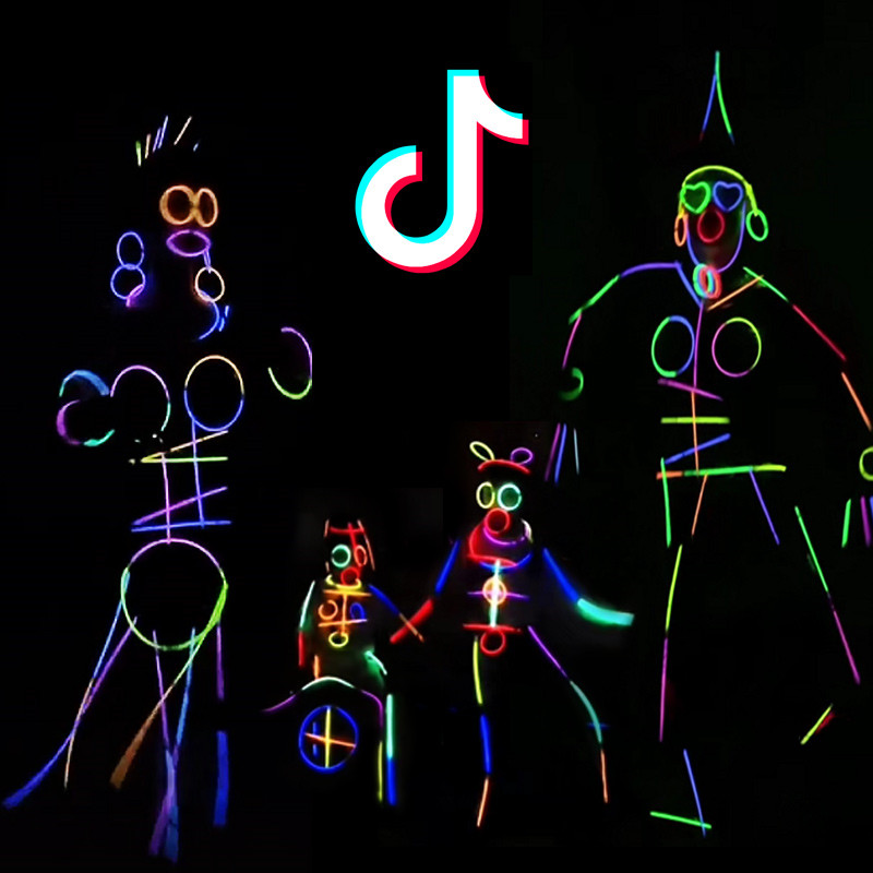 网红抖音荧光棒儿童玩具同款跳舞衣服之舞夜光人体浪漫舞蹈银光条
