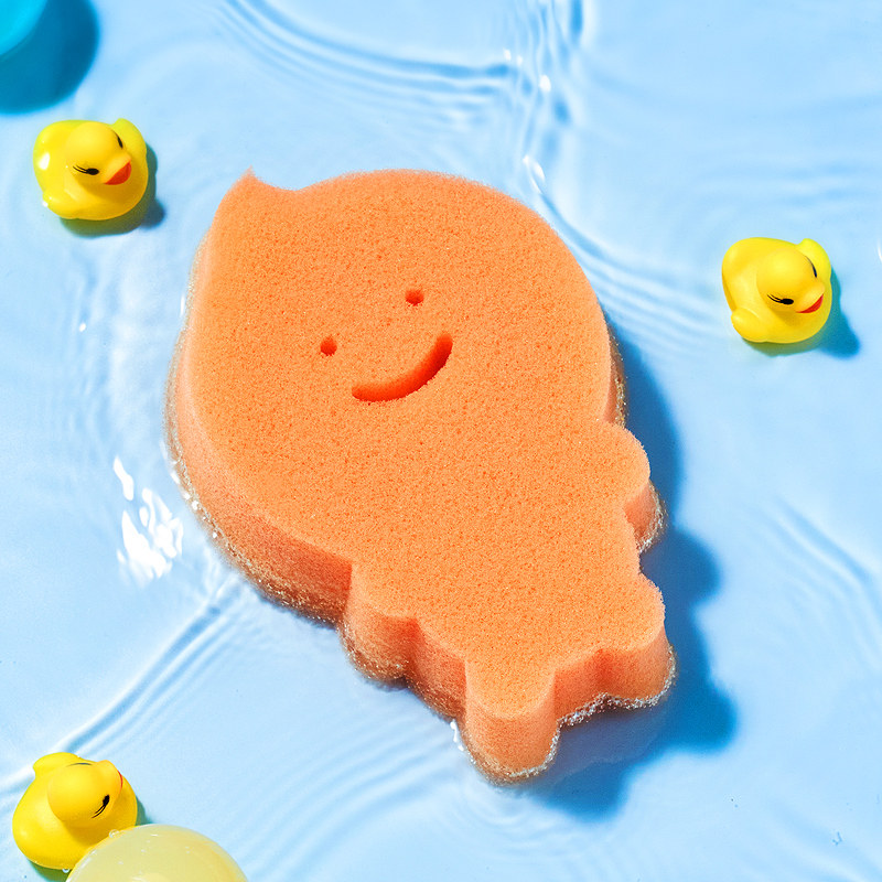 日本进口婴儿洗澡海绵儿童宝宝沐浴海绵浴球浴擦浴花搓澡洗澡神器