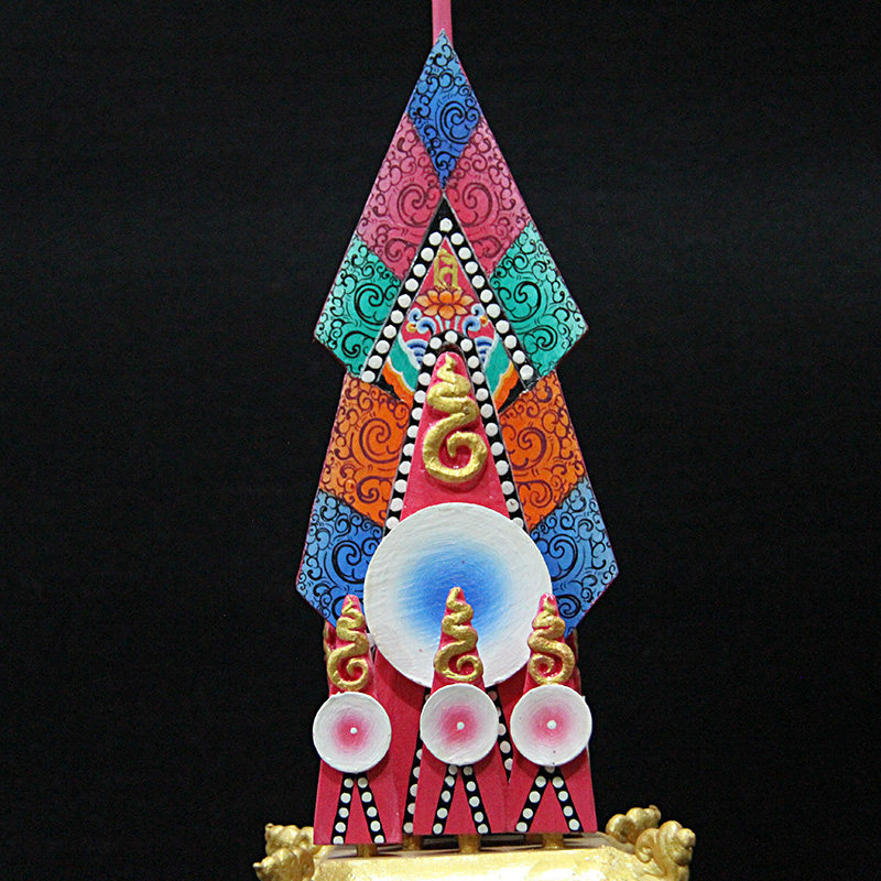 朵玛密宗尼泊尔进口手工木制彩绘空行坛城多玛佛教工艺品