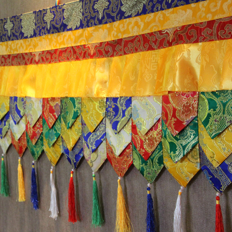 藏式帷幔布藏族藏族特色手工墙裙墙围佛堂挂帘佛教工艺品