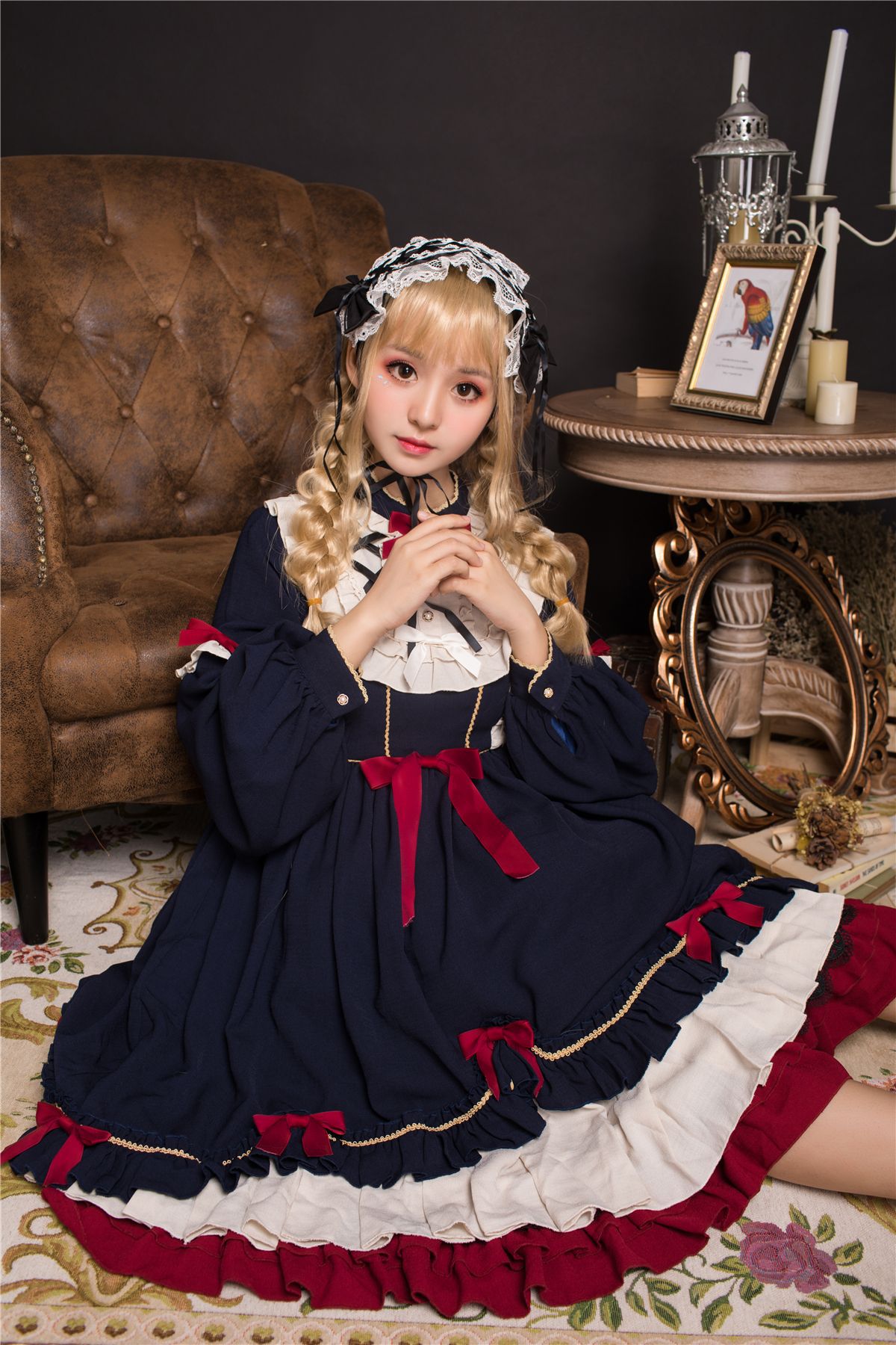 lolita裙原创正版黑色系lo裙洛丽塔公主裙秋冬大码萝莉套装洛莉塔