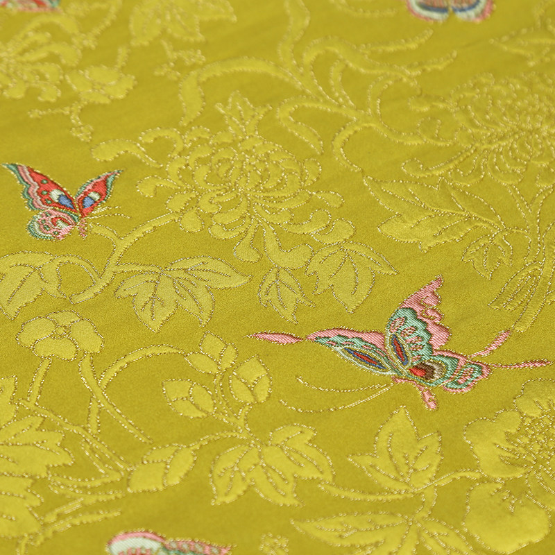 云锦中国传统工艺织法中式服装旗袍真丝布料海绵垫