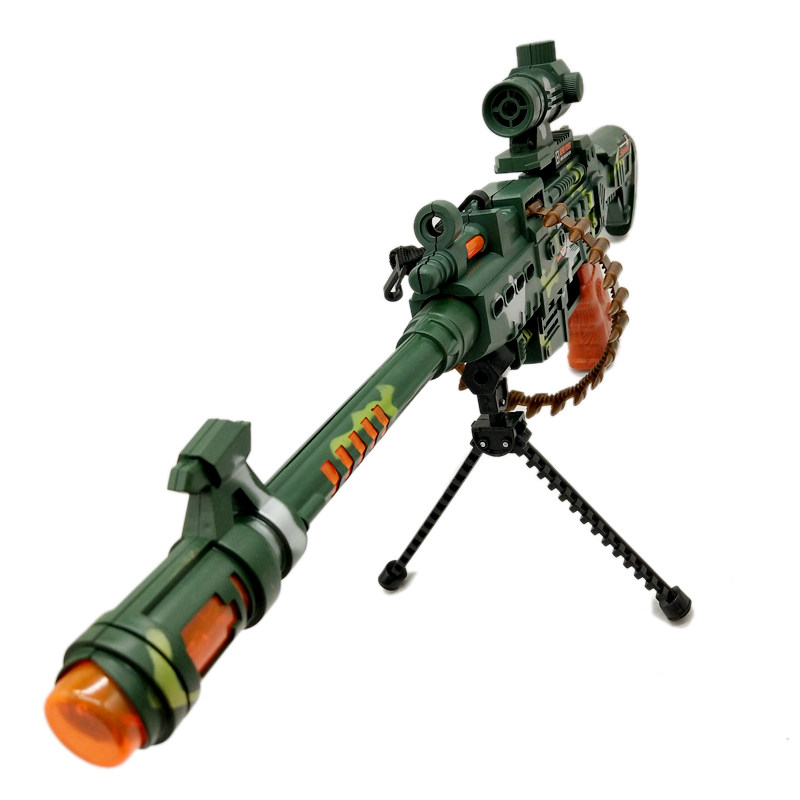 美智儿童冲锋枪机关枪红外线灯光震动声光音效电动电动玩具枪