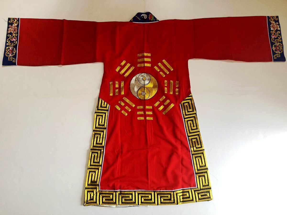道教绣品刺绣服装素服八卦道袍法衣衣带袖子刺绣