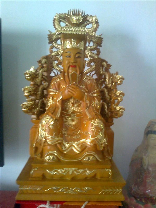 昊天金阙玉皇大帝九龙神像定制香樟樟木传统木雕佛教工艺品