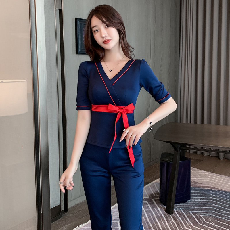 技师服女足浴服装养生工作服性感按摩师足疗工装酒店工作制服