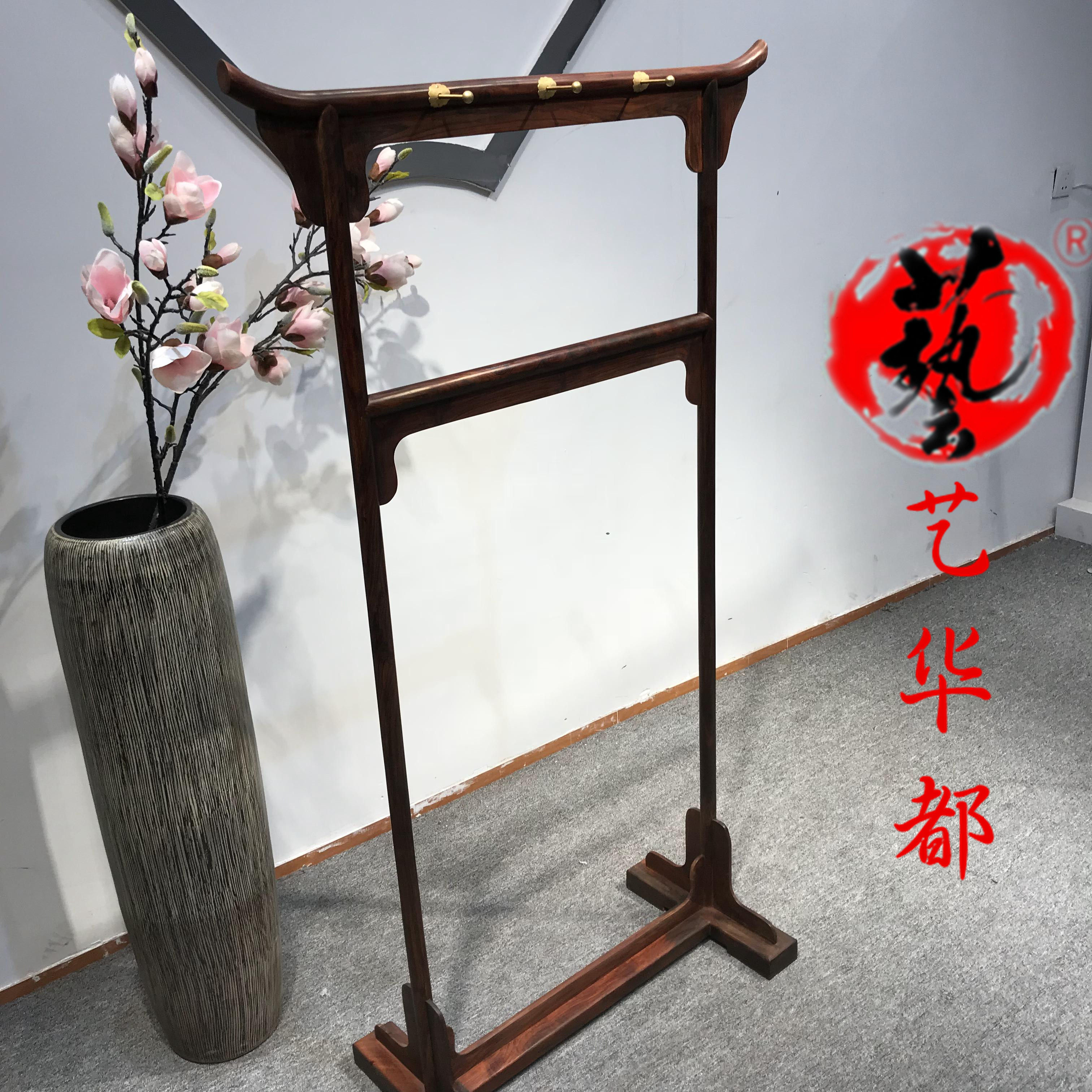 红木家具大红酸枝龙头衣架红酸枝衣帽架室内落地衣服组合衣架