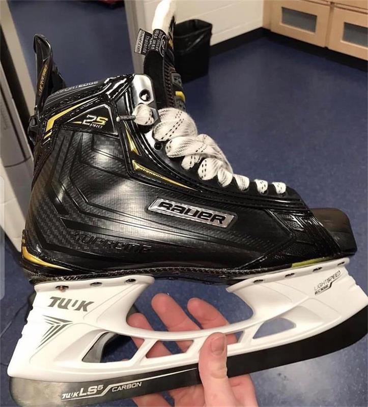 新款bauer2spro冰球球鞋鲍尔青少年成人黑色冰刀鞋
