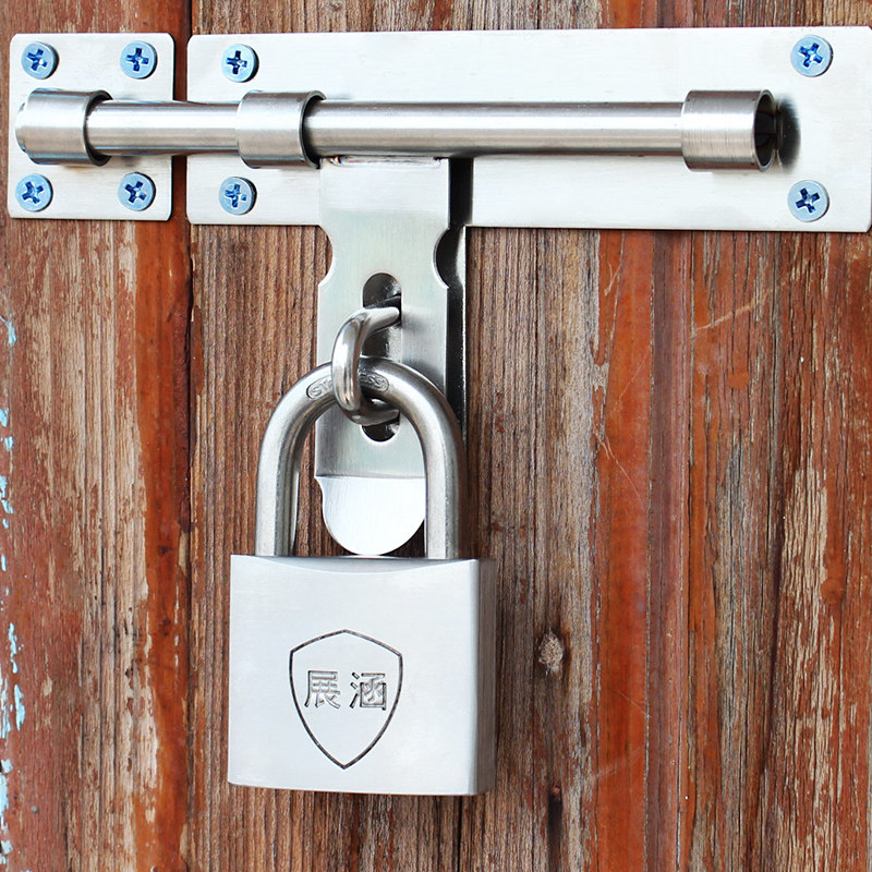 304不锈钢挂锁 防水防撬防盗挂锁户外大铁门锁锁头 小锁不会生锈