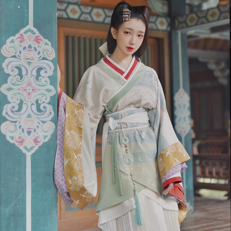 dear轻舟原创曲裾襦裙汉服女改良仙女古风摄影汉服