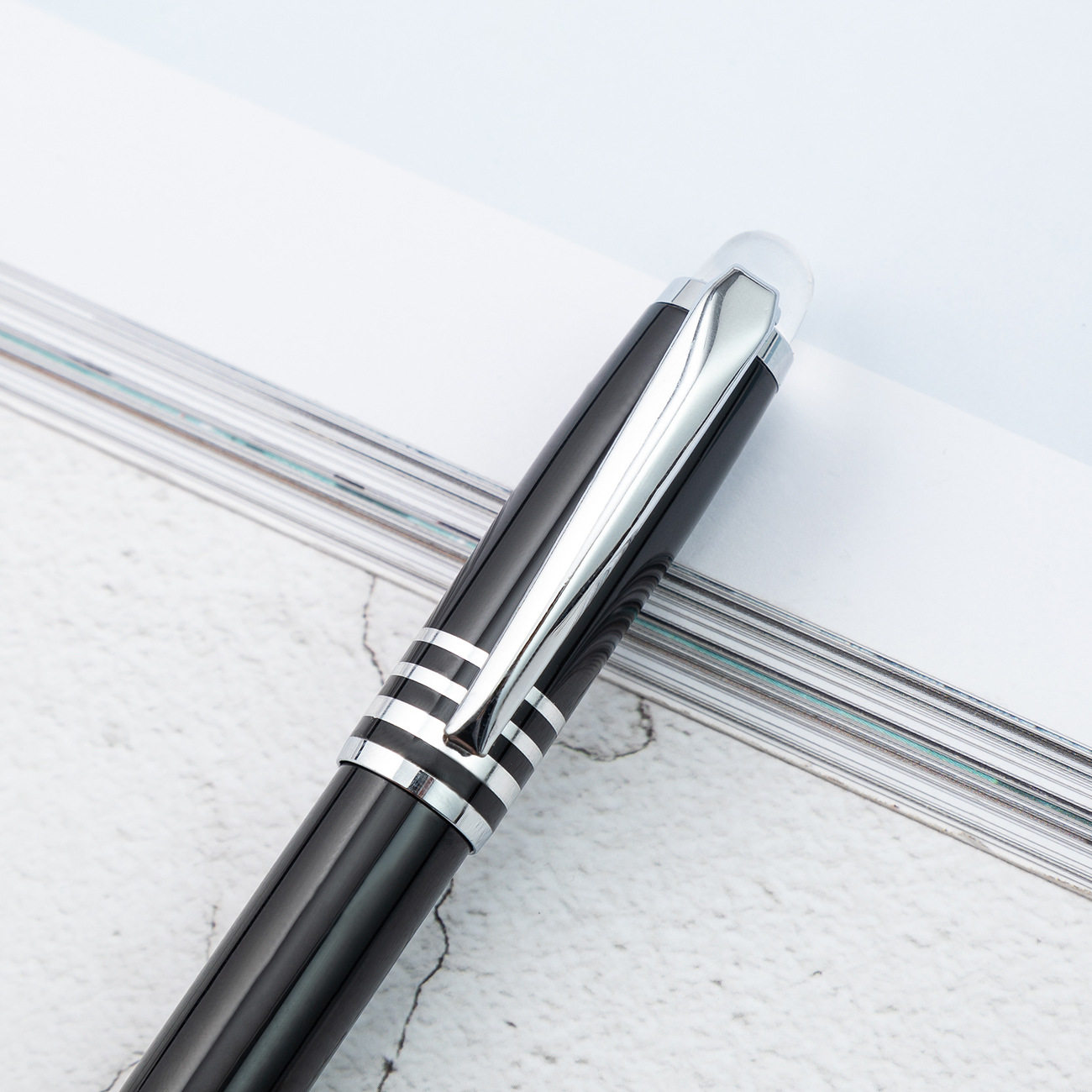 男士手感送礼高档黑色金属中性笔简约创意复古广告宝珠